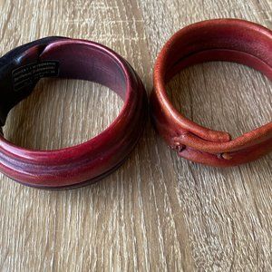 Pair of Two Genuine Leather POLISH bracelets